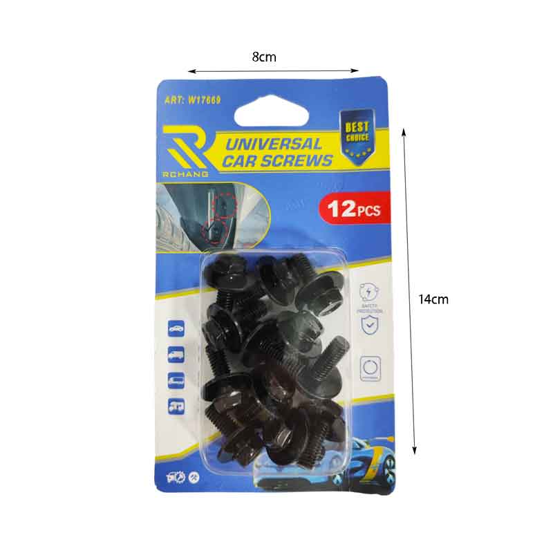 Rchang Βίδες Εξάγωνες Με Ροδέλες W17669 – Σετ 12 Τεμαχίων 7510(J202) - Car Screws