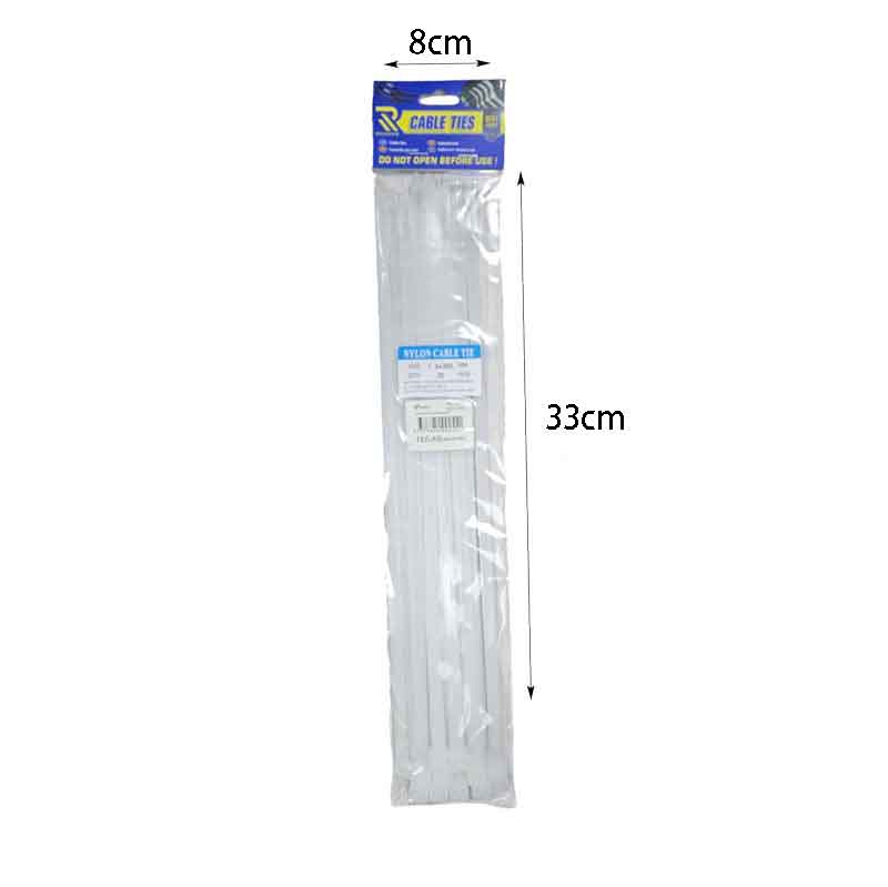 Rchang Δεματικά καλωδίων 4.8x250mm 40τμχ λευκά - White Cable Ties