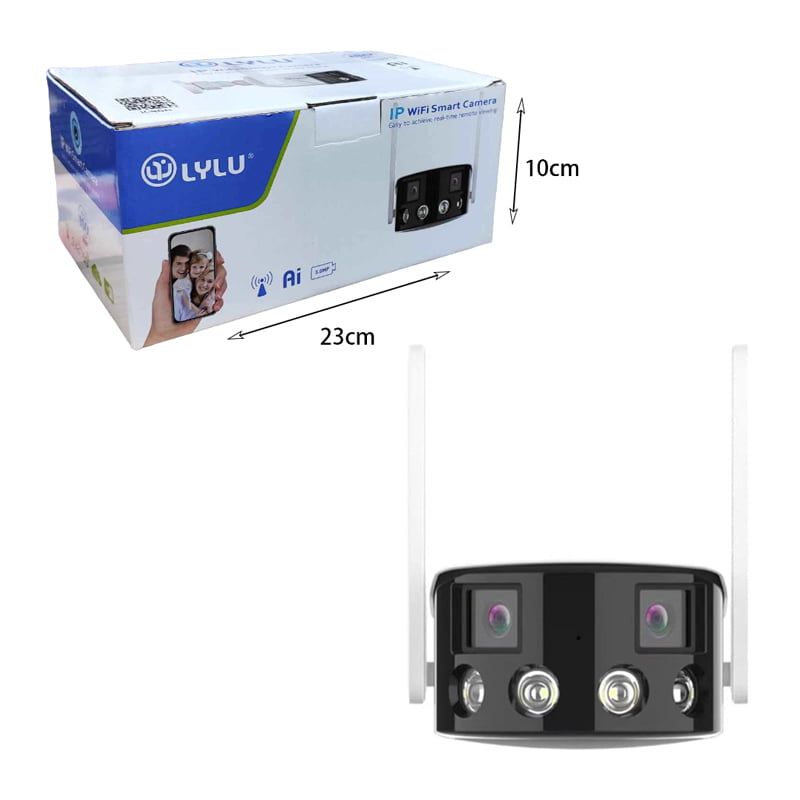 Lylu IP Κάμερα ασφαλείας 5.0MP - Dual Lens Wide View IP WIFI Smart Camera 5.0MP Ai