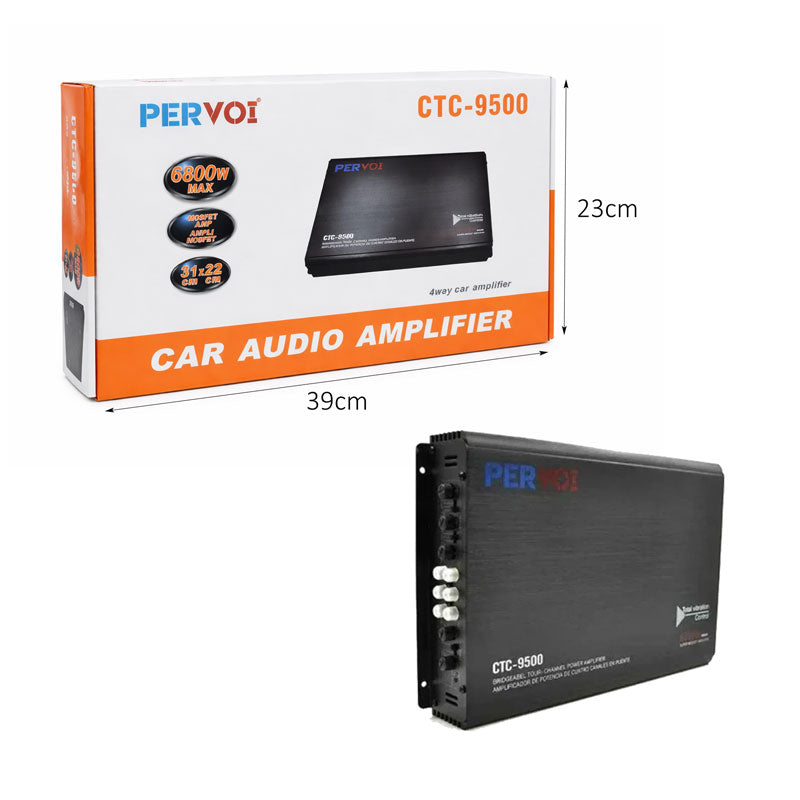 PERVOI Ενισχυτής Αυτοκινήτου 4 Καναλιών 6800W CTC-9500 - Car Audio Amplifier