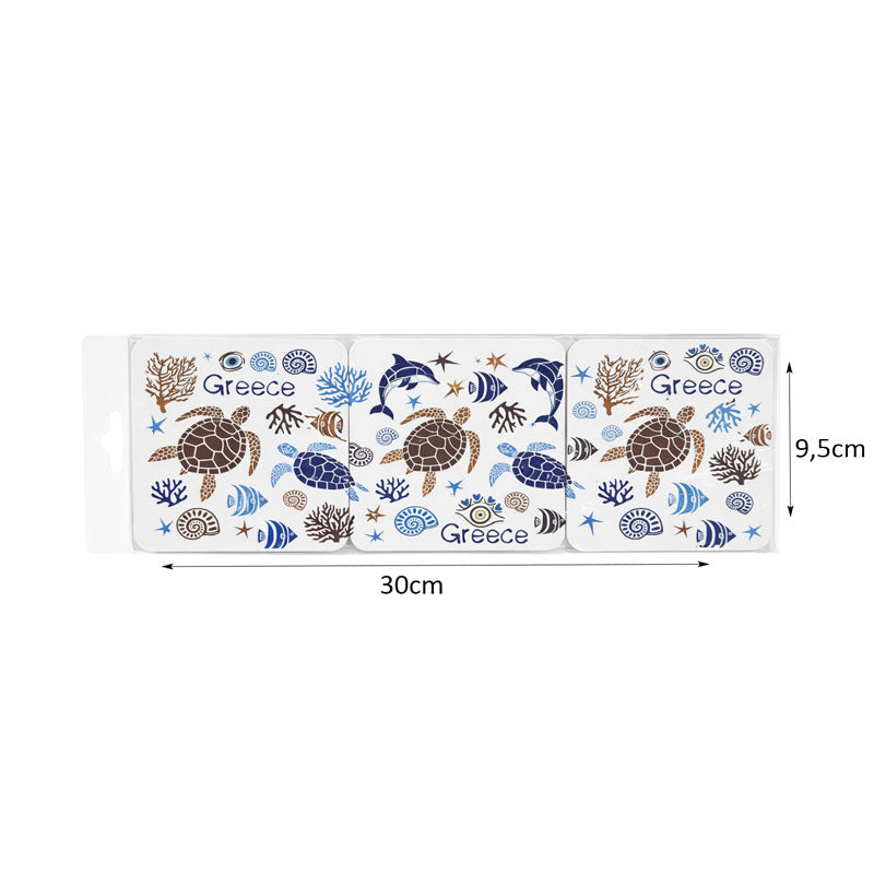 Σετ σουβέρ Greece 6τμχ - Coaster set 6pcs