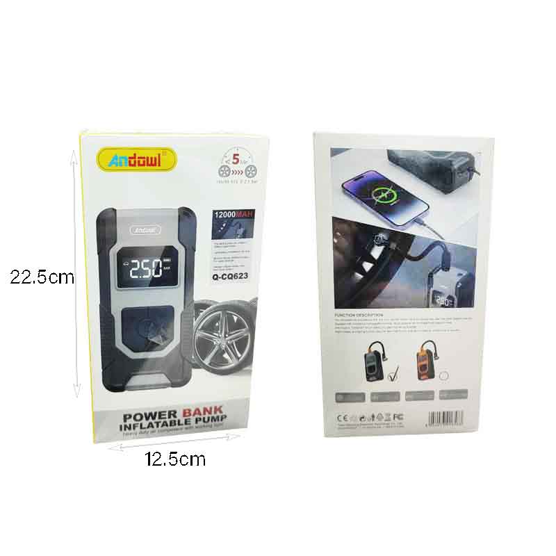 Andowl Φορητή αντλία αέρα 12000mAh και Power Bank Q-CQ623 - Power Bank Inflatable Pump
