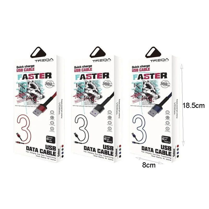 Treqa Καλώδιο φόρτισης USB Καλώδιο IOS 3M CA-8572 - USB Cable