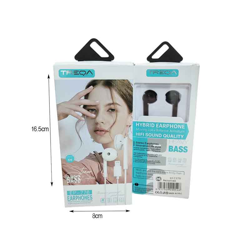 Treqa Ενσύρματα Ακουστικά Lightning EP-776 - Bass Earphones