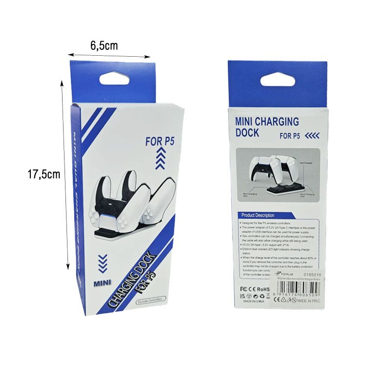 Mini Βάση Φόρτισης για Χειριστήρια PS5 - Mini Charging Dock for PS5 Controllers
