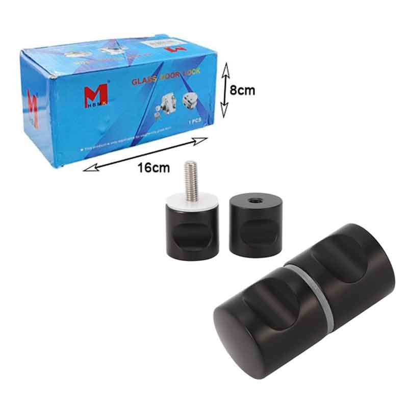HBMK Μαύρη Χειρολαβή Πόρτας Τζαμιού - Black Glass Door Handle HBMM