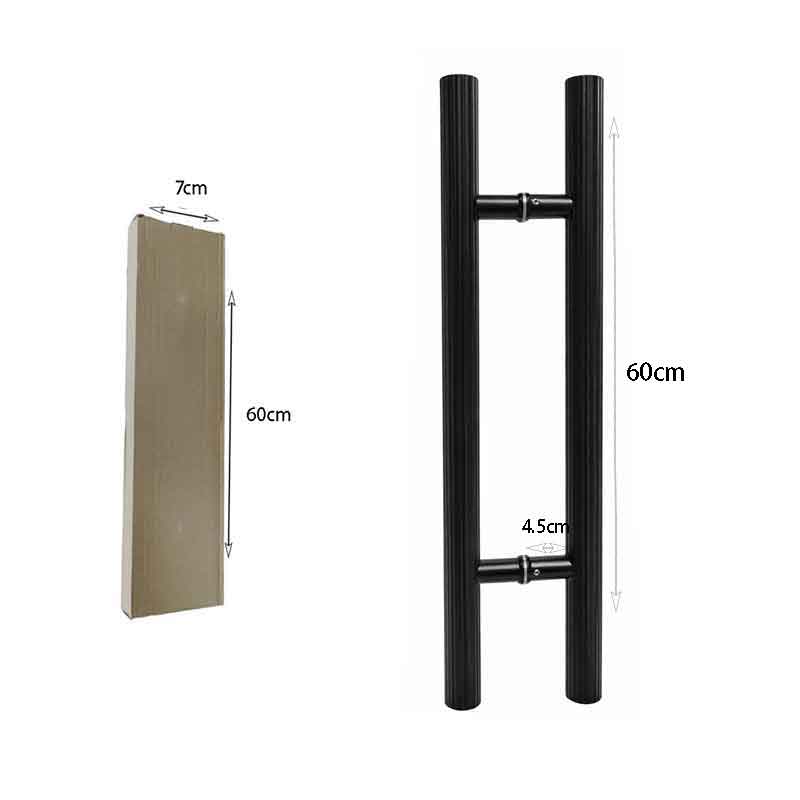 Λαβή Γυάλινης Πόρτας Λαβή Μαύρη 60cm – Black Door Handle