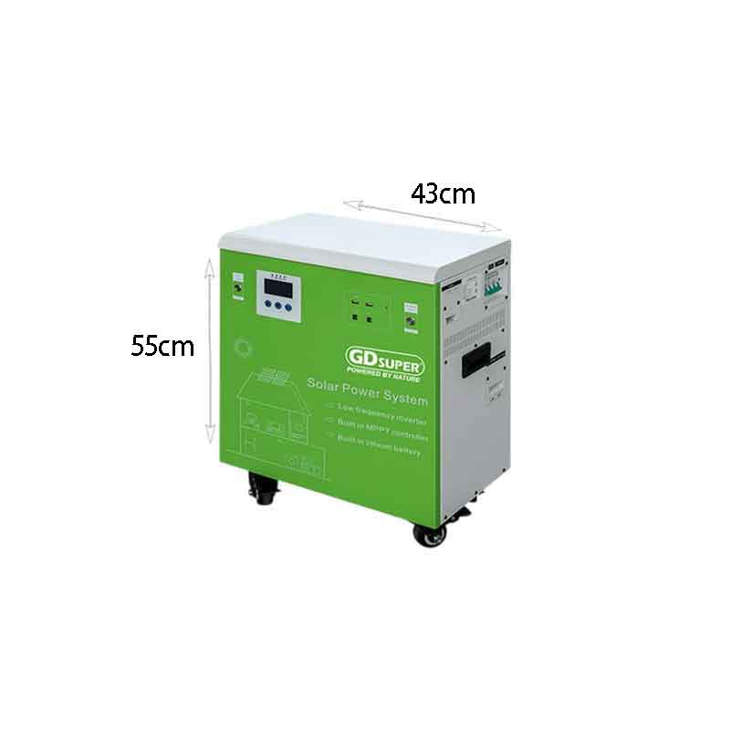 Ηλιακό Σύστημα Ενέργειας 1500W με Inverter Χαμηλής Συχνότητας & MPPT GD-79 - 1500W Solar Power System with Low Frequency Inverter & MPPT