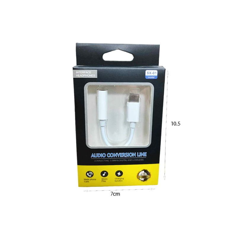 Μετατροπέας Αντάπτορας Type-C male σε 3.5mm female SX-01 - Audio Conversion Line 3.5mm to lightning SX-01