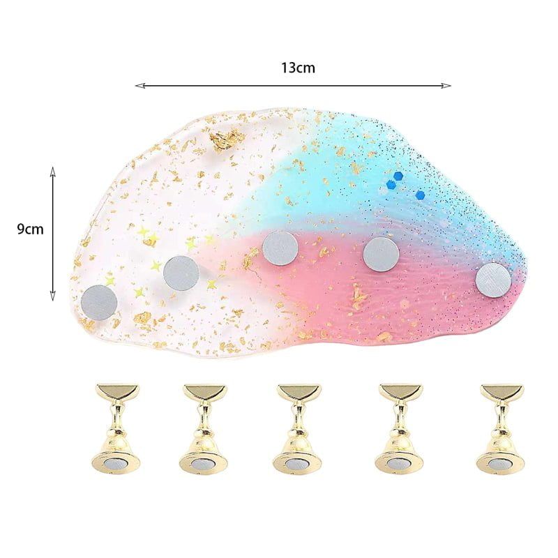 Μαγνητική Βάση Στήριξης για Τιπς Νυχιών - Glitter Powder Gradient Magnetic Nail Stand