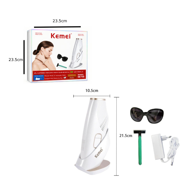 Συσκευή Αποτρίχωσης IPL Kemei KM-7105 με Τεχνολογία Sapphire Cooling - Kemei KM-7105 IPL Hair Removal Device with Sapphire Cooling