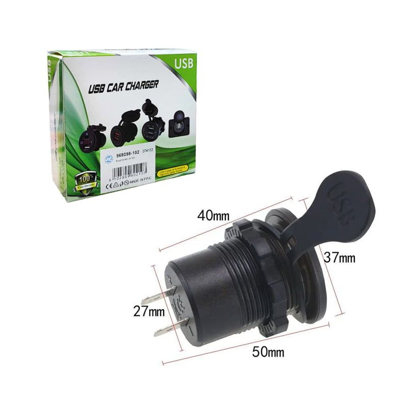 Φορτιστής Αυτοκινήτου USB Βολτόμετρο 5V 4.8A A103 - Car USB Charger