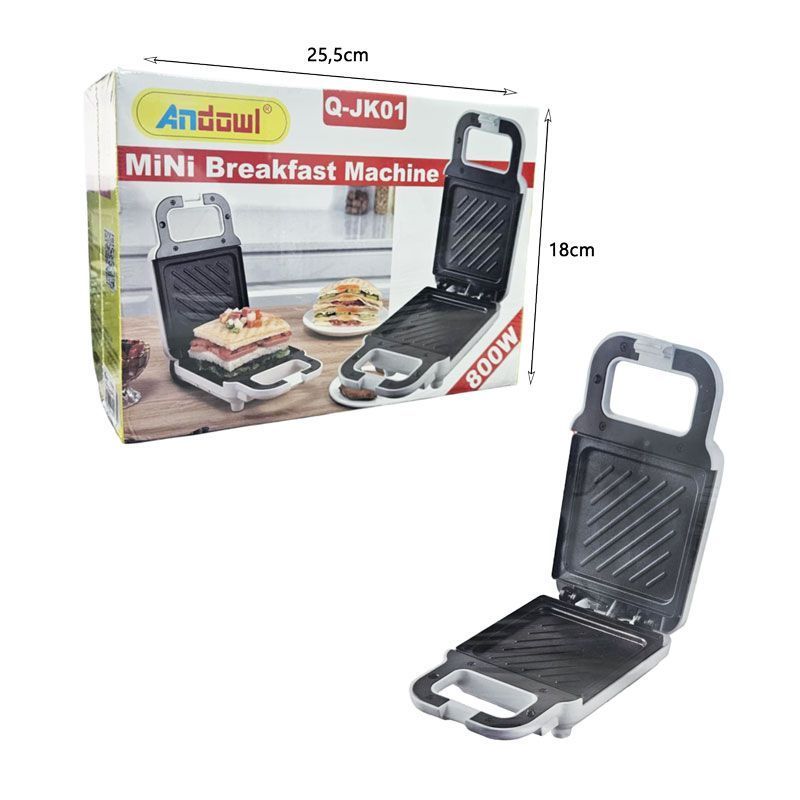 Andowl Μίνι Τοστιέρα 800 W Q‑JK01 - MiNi Breakfast Machine
