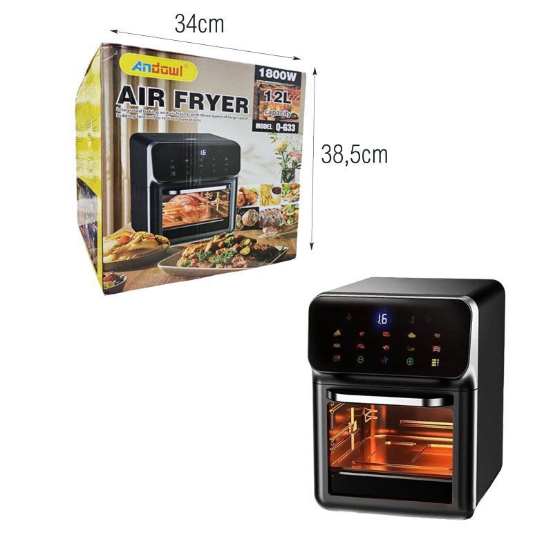 Andowl Φριτέζα Αέρος 1800W 220V 12L με Οθόνη Αφής Q-G33 - Air Fryer