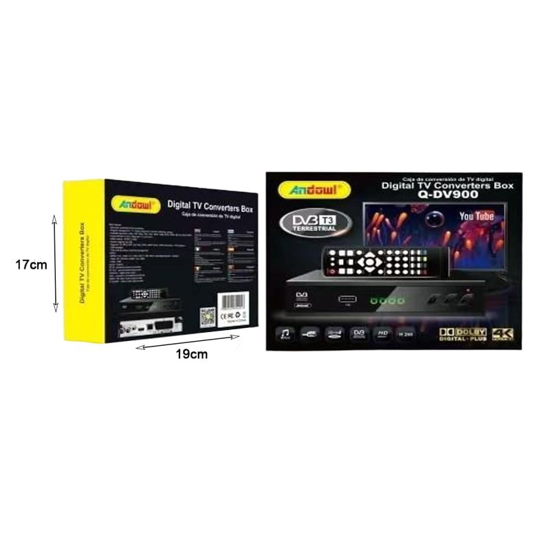 Andowl Q-DV900 Ψηφιακός Δέκτης Αποκωδικοποιητής Mpeg-4 4K UHD Σύνδεσεις SCART / HDMI - Digital TV Converters Box