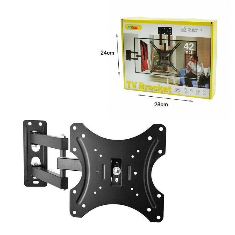 Andowl Q-L030B Βάση Τηλεόρασης Τοίχου με Βραχίονα έως 42" και 50kg 14-42Inch - TV Stand Wall Mount Bracket