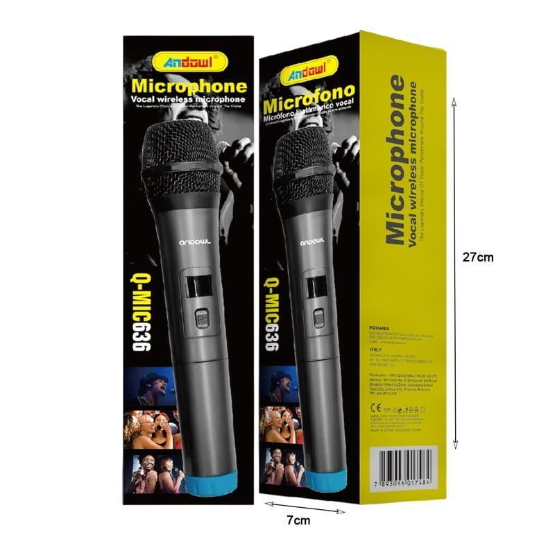 Andowl Ασύρματο Μικρόφωνο Q-MIC636 – Vocal Wireless Microphone