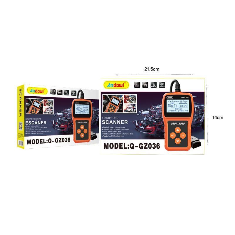 Andowl Ψηφιακό διαγνωστικό αυτοκινήτων OBDII/EOBD Q-GZ36 - Scanner Q-GZ36