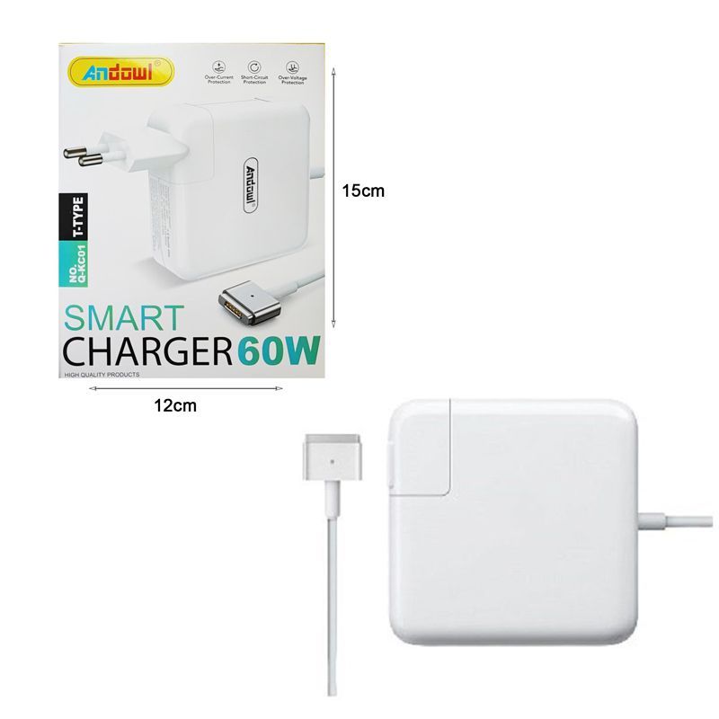 Andowl Φορτιστής Laptop 60W για Apple με Αντάπτορα Τροφοδοσίας Q-KC01 - Smart Charger