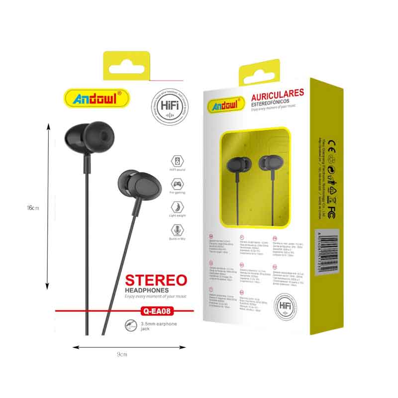 Andowl Ενσύρματα Ακουστικά με AUX 3.5mm EA08 - Earphone