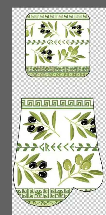 Γάντι & πιάστρα φούρνου Souvenir - Σετ 6pcs - Greece - 241859