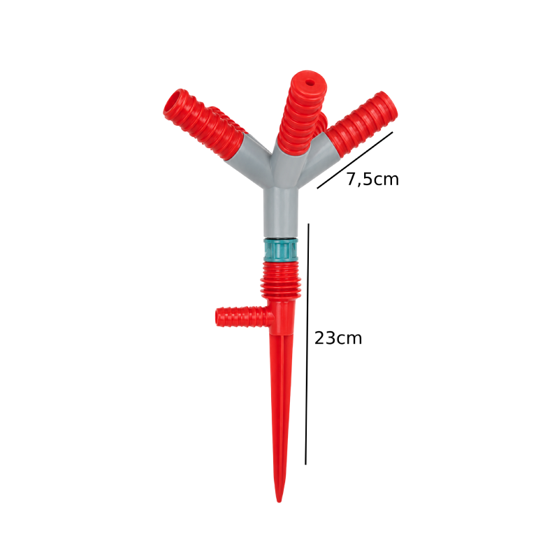 Μπεκ Κήπου 5 Εξόδων με Πάσσαλο Στήριξης - 5-Way Garden Sprinkler Stake