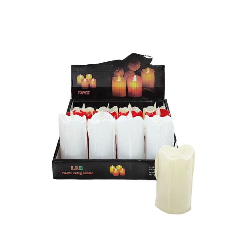 LED φωτιζόμενα κεράκια 10εκ. 12τμχ - LED swing candle