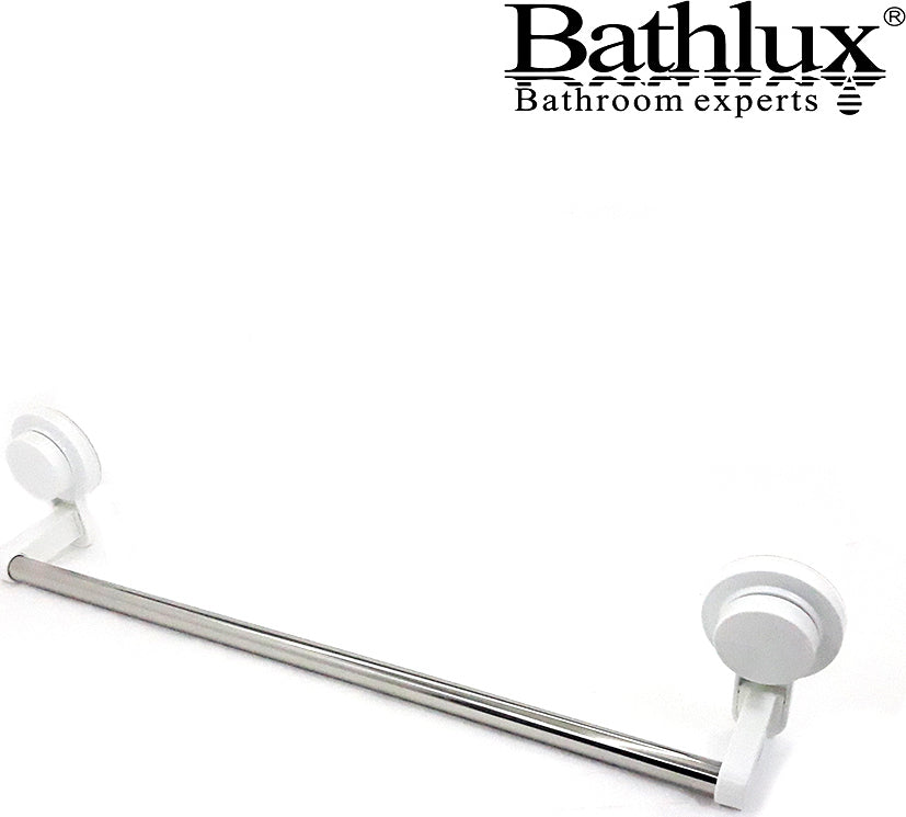 Bathlux 30128 Ράγα Μπάνιου Μονή Επιτοίχια με Βεντούζα 53x10.5cm Ασημί
