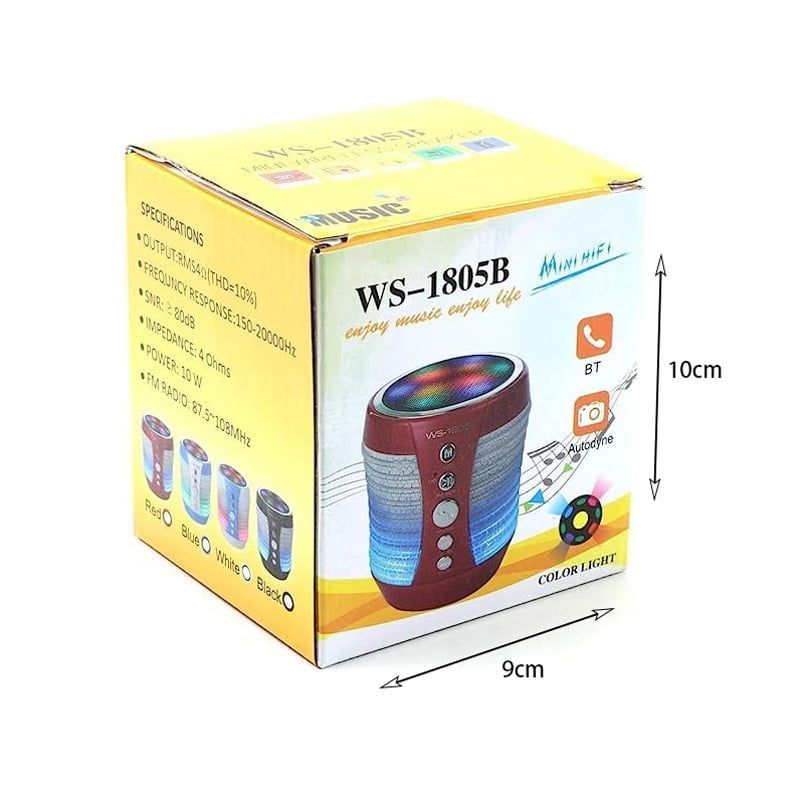 WSTER Φορητό Ηχείο Bluetooth WS-1805 – Mini Wireless speaker