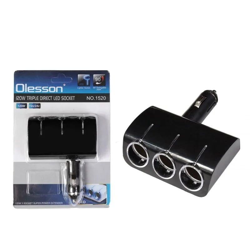 OLESSON φορτιστής 3 θέσεων 120W - Triple direct LED charger NO.1520