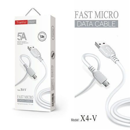 Tranyoo Καλώδιο Γρήγορης Φόρτισης 1.5m 5A 18W X4-V Micro - Micro Fast data cable