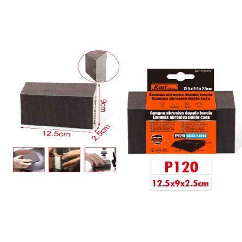 KMT Σφουγγάρι λείανσης P120 12.5x9x2.5cm- Double-sided abrasive sponge