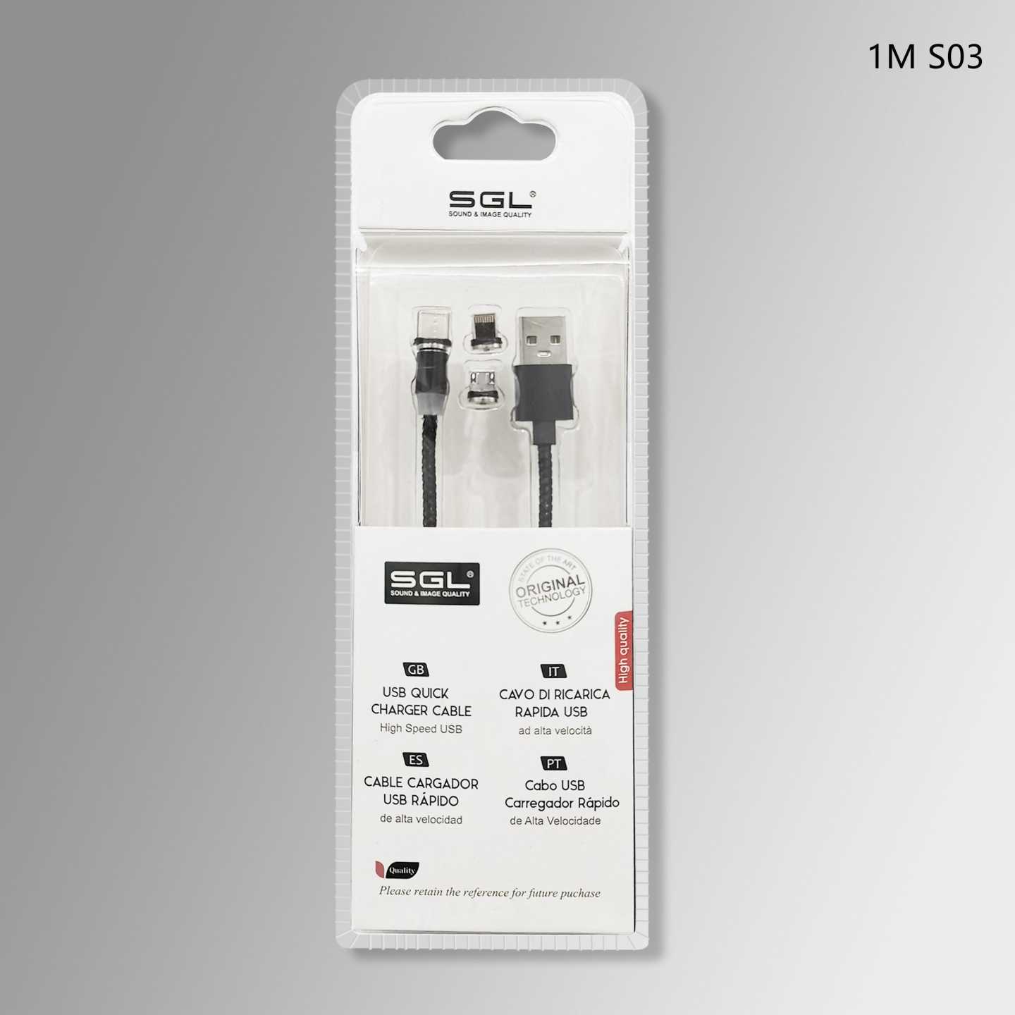 Καλώδιο φόρτισης & data - 3in1 - Fast Charge - S03 - 1m - 099422