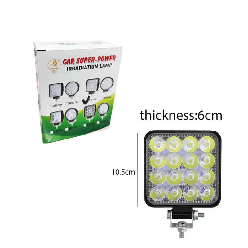 Προβολέας αυτοκινήτου Τετράγωνο 16LED 48W 6.5cm – Car Super-power Square LED