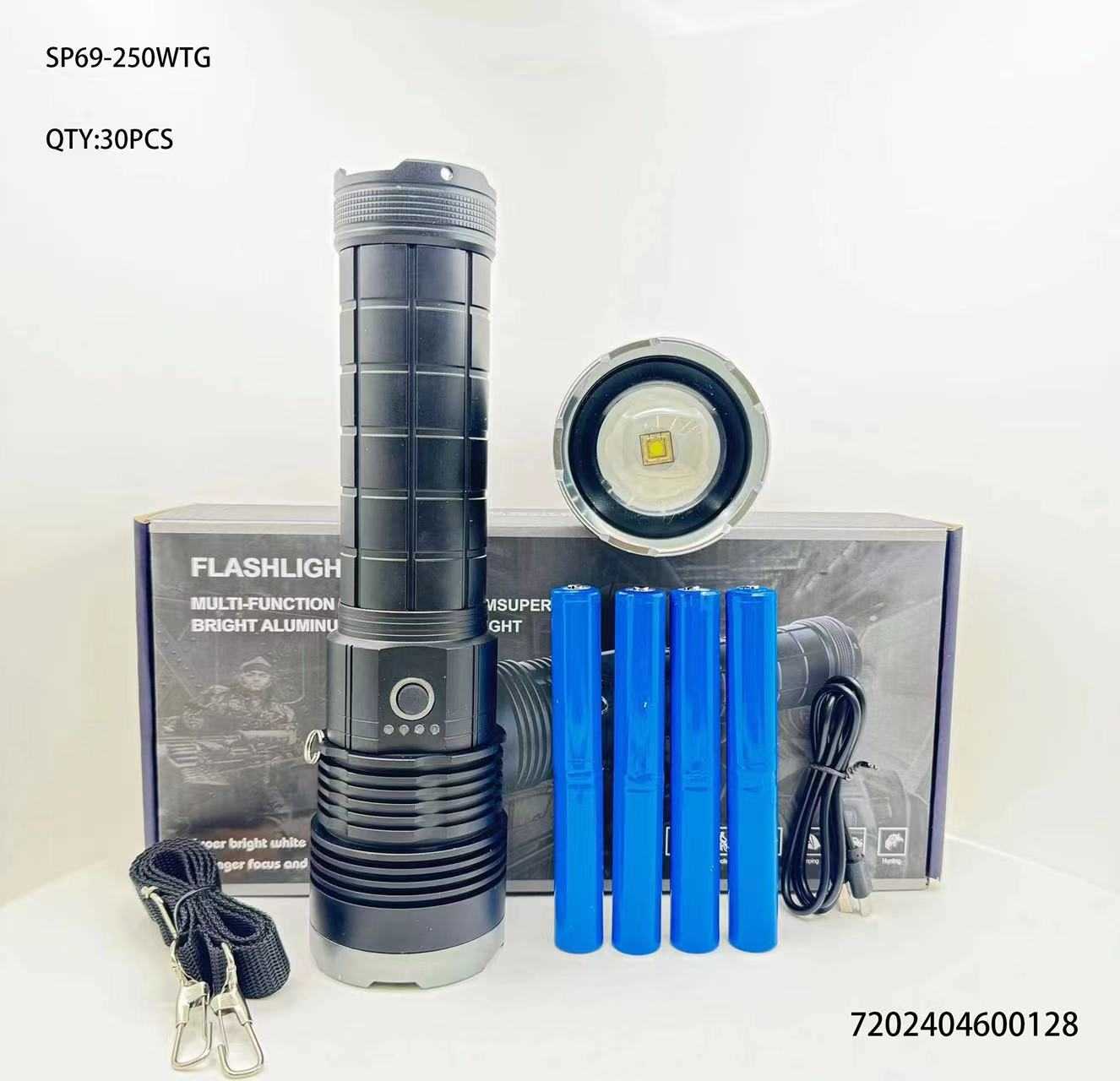 Επαναφορτιζόμενος φακός LED - SP69-250WTG - 600128