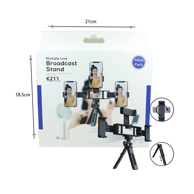 Βάση στήριξης κινητού 3 θέσεων - Multiple live broadcast stand K211