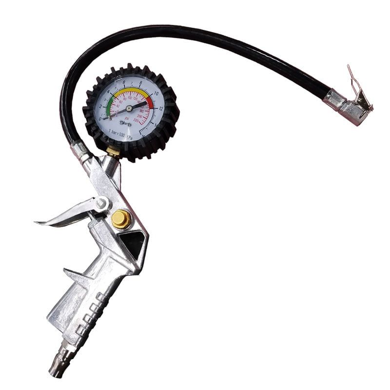 Πιστόλι αέρος ελαστικών με μανόμετρο - Inflator and gauge kit