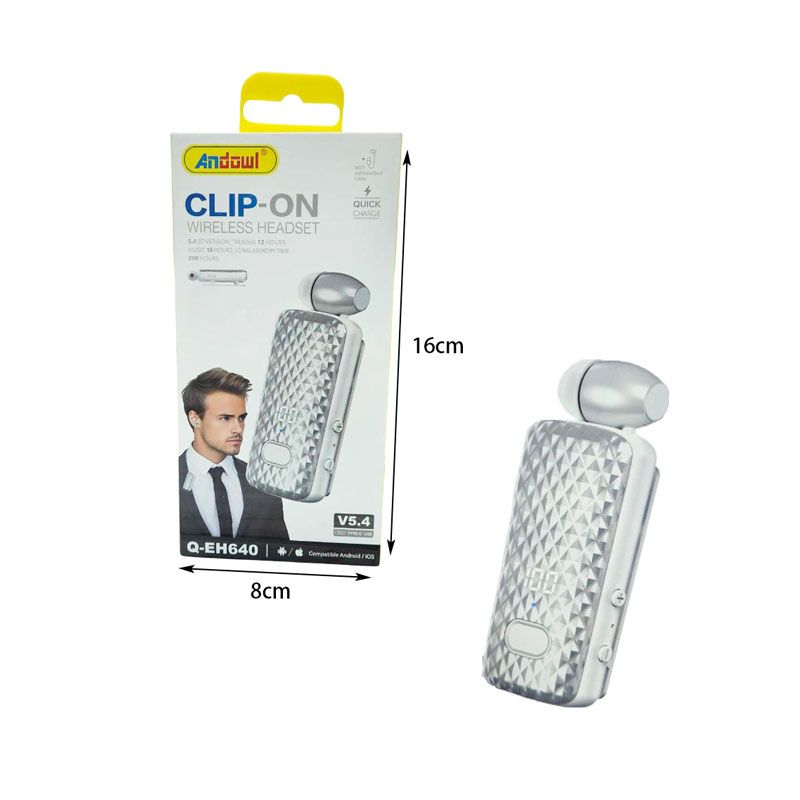 Andowl Ασύρματο ακουστικό με κλιπ Q-EH640 - Clip-On Wireless Headset
