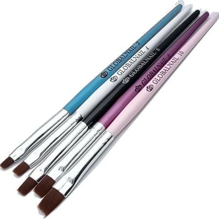 Πινέλα Νυχιών Για Gel - Acrygel Σετ 5 Τεμαχίων - Globalnail Brushes
