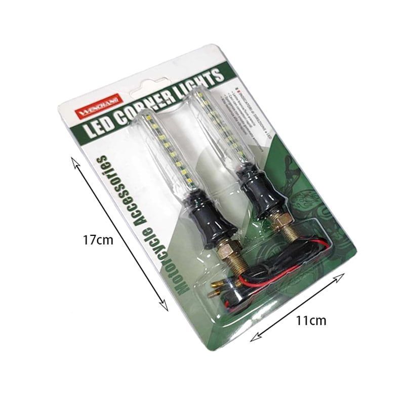 Wenchang Φλας Μηχανής σετ 2τμχ LED 12V - Motorcycle LED Replacement Globe Corner Lights