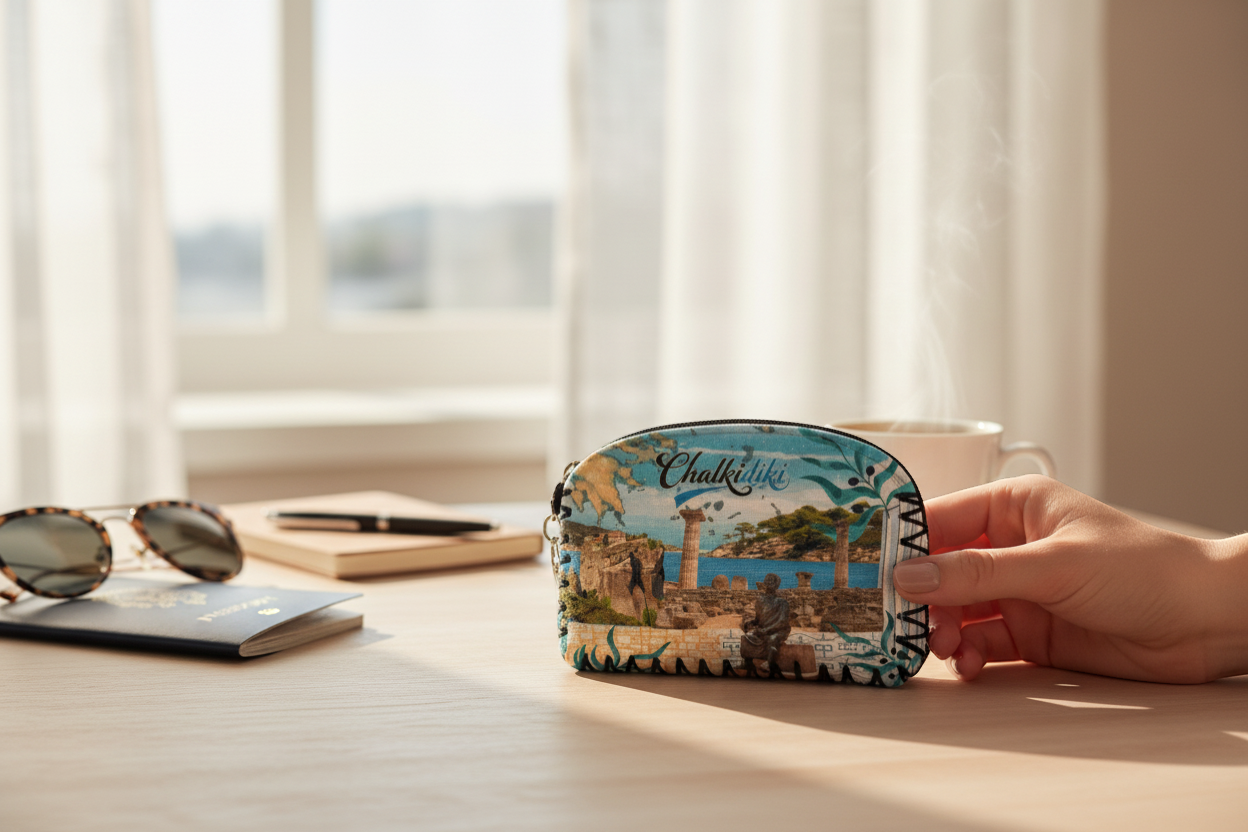 Πορτοφόλι Souvenir μπρελόκ - Σετ 10pcs - PVC - Chalkidiki - 14*9cm - 871743