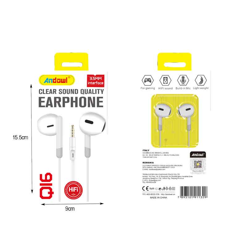 Andowl Ενσύρματα Ακουστικά με AUX 3.5mm Q16 - Earphone