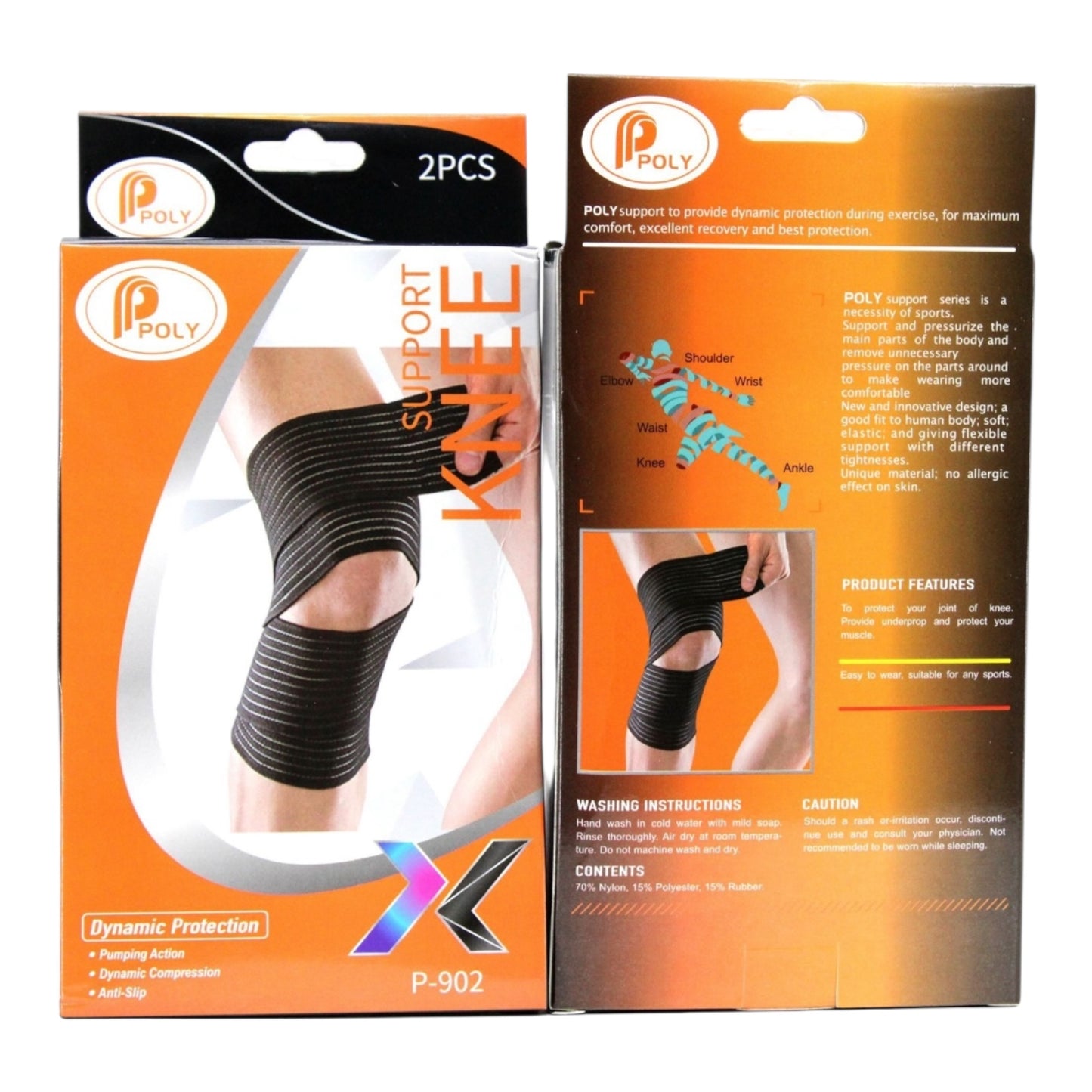Angel Shopping Elastic Knee Brace 2pcs Black