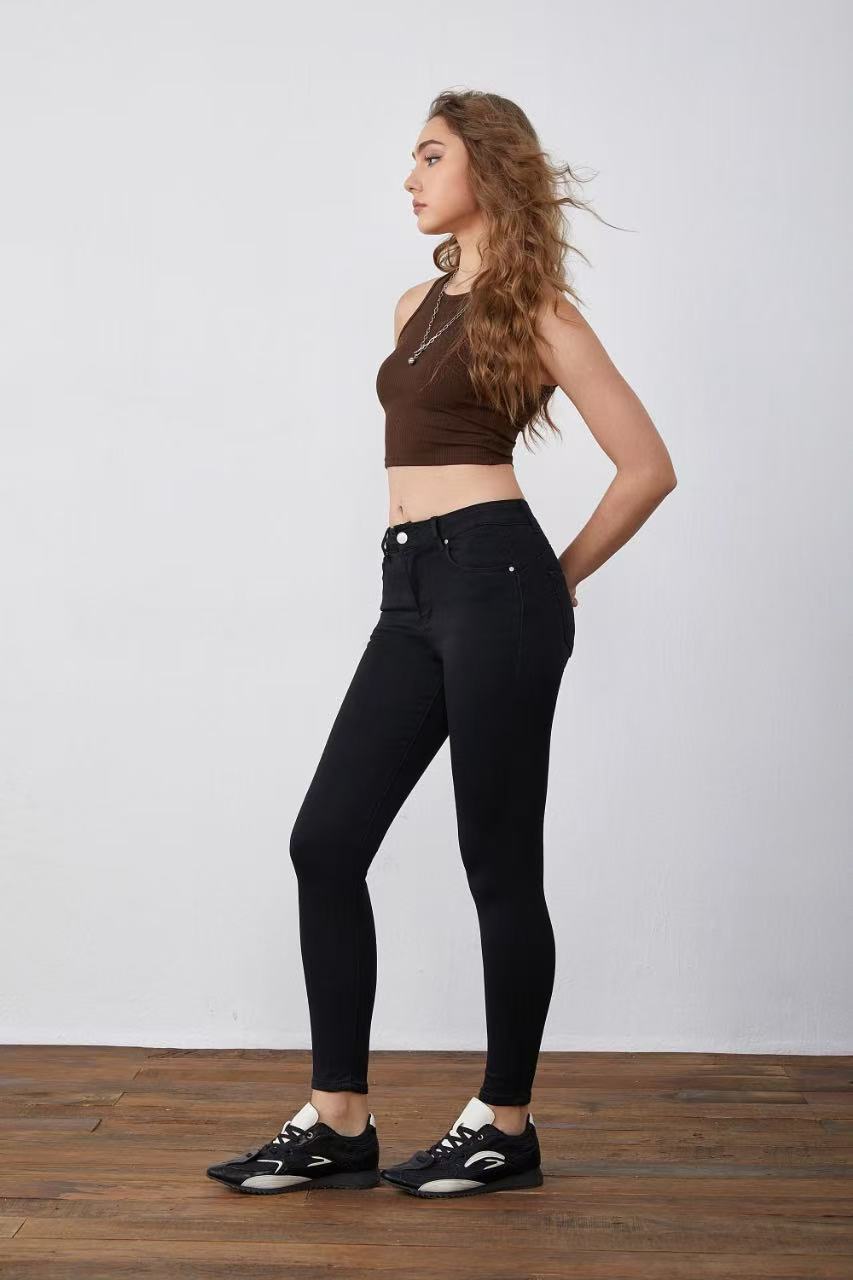 Adoro Γυναικείο Jean Παντελόνι Push Up σε Skinny Εφαρμογή Μαύρο