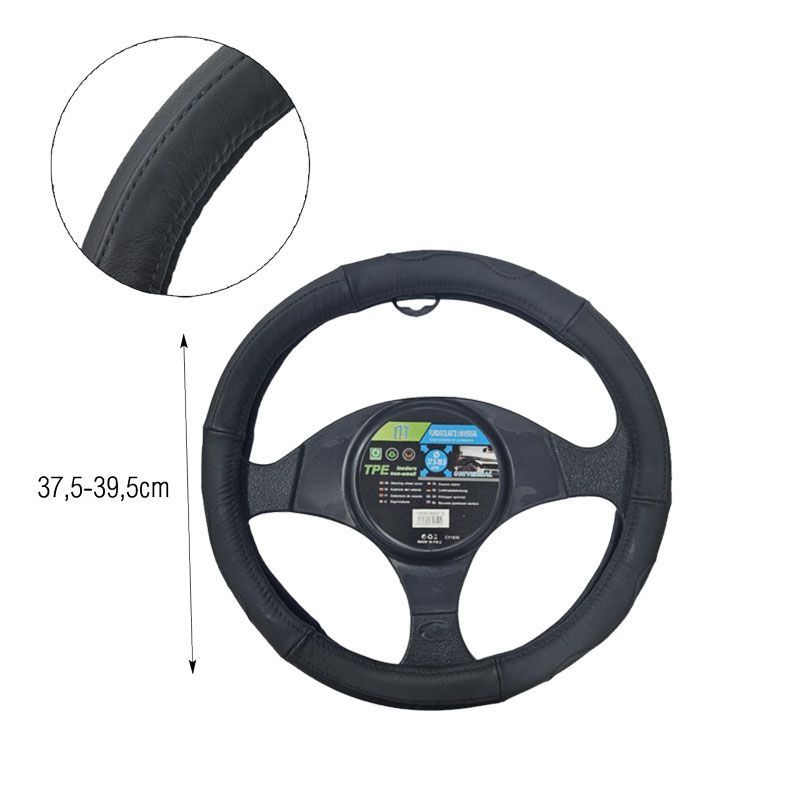 Universal Κάλυμμα Τιμονιού Δερματίνη 37,5–39,5cm - Steering Wheel Cover Leatherette