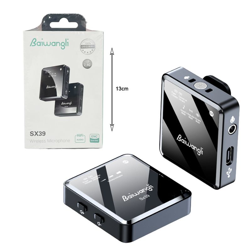 Baiwangli Ασύρματο μικρόφωνο Type-C SX39 - Wireless Microphone HiFi Audio 2.4G