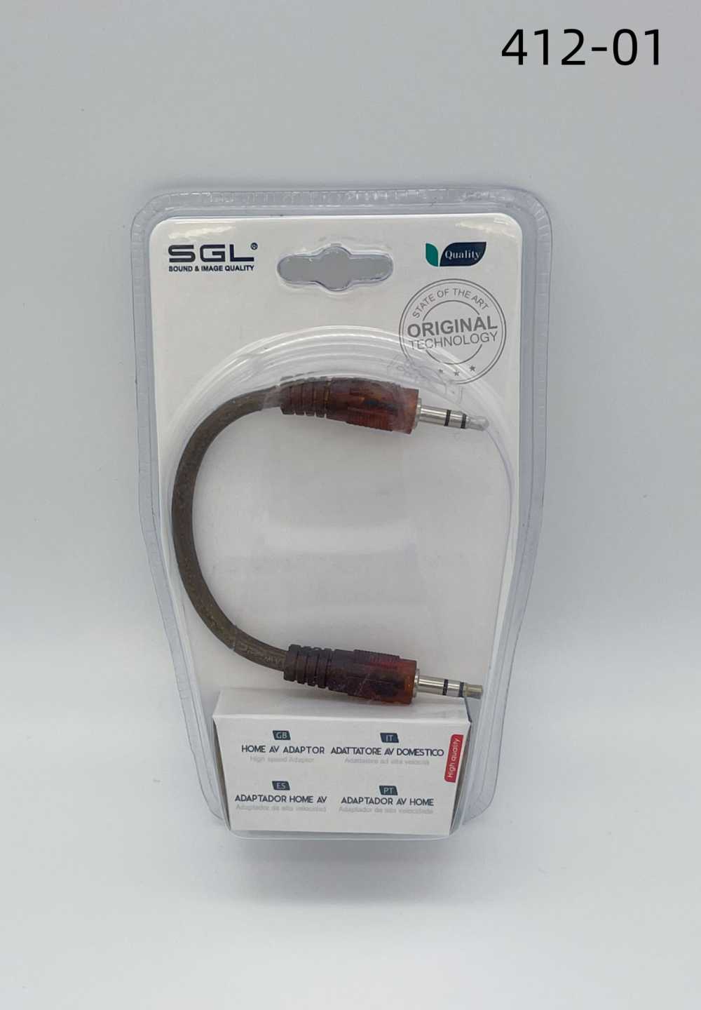 Αντάπτορας ήχου - 412-01 - Jack 3.5mm male/male - 20cm - 098142