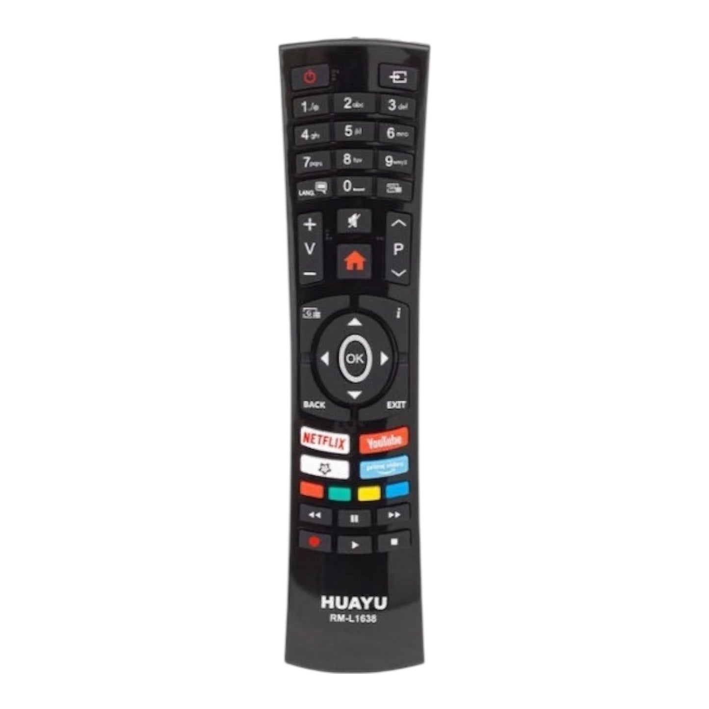 Huayu Compatible Remote Control RM-L1638+ for Turbo-X and F&U TVs Black