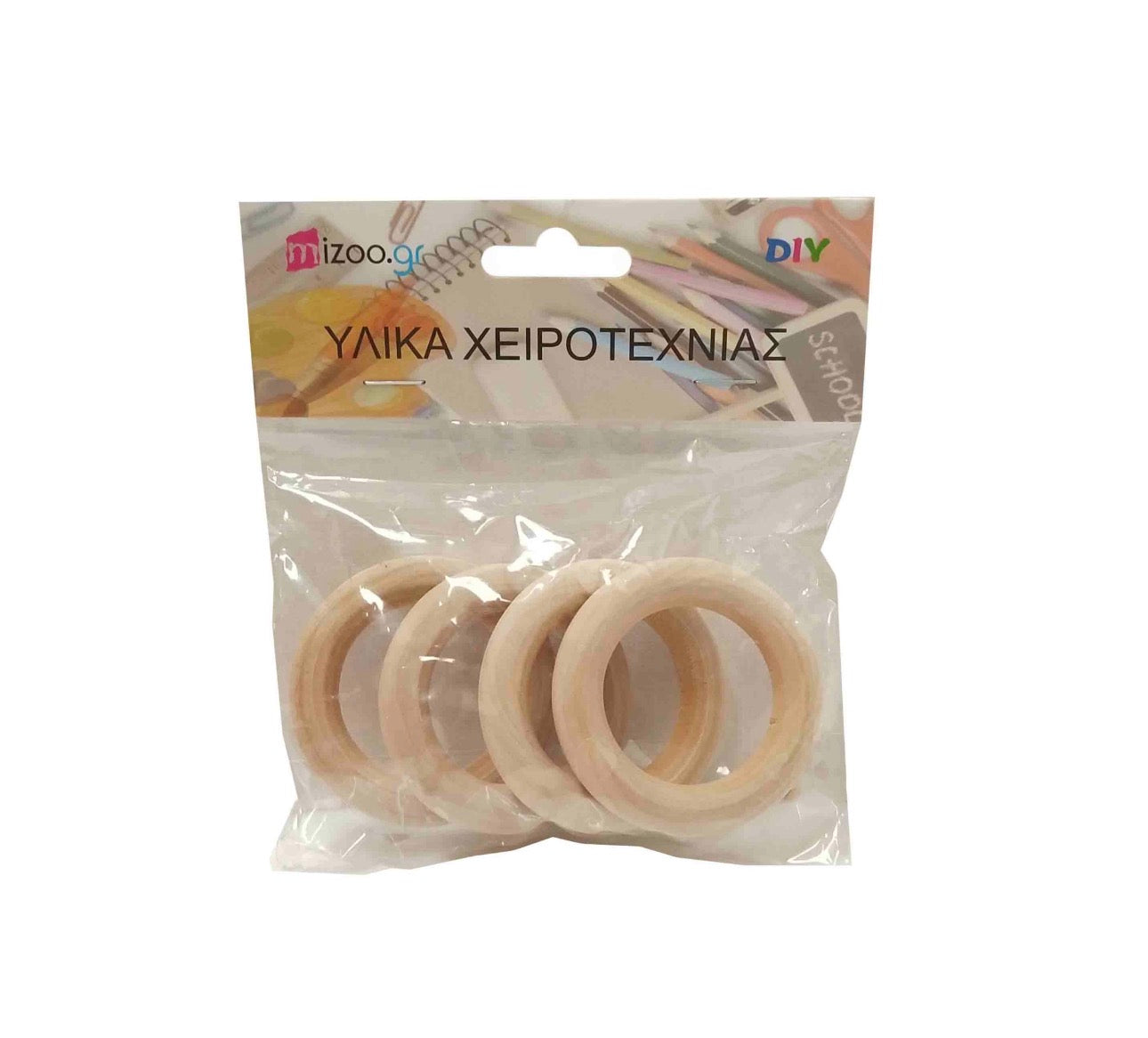 ΚΡΙΚΟΙ ΞΥΛΙΝΟΙ 4ΤΜΧ 6cm Καφέ