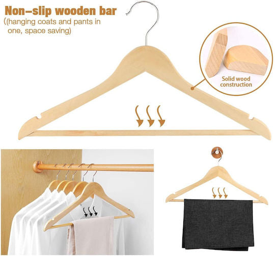 Clothes Hanger 10pcs Brown